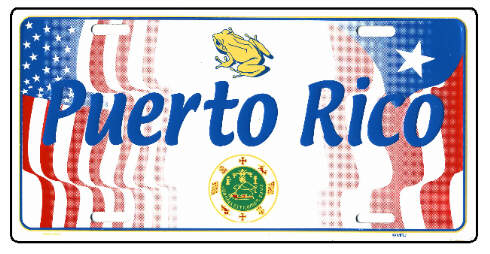 PUERTO RICO Metal License Plate