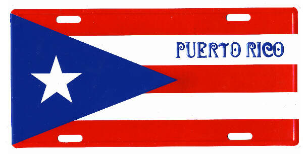 Puerto Rico Metal LICENSE PLATE