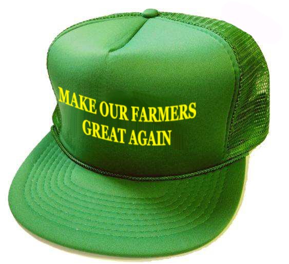 1 gMake Our Farmers Great Again Mesh Caps - kelly green