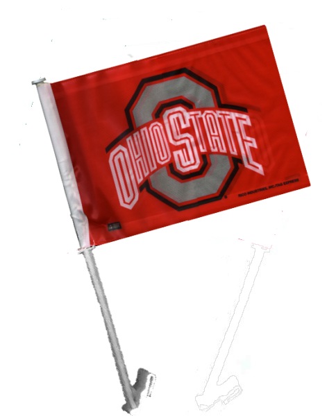 Ohio State U Car FLAG