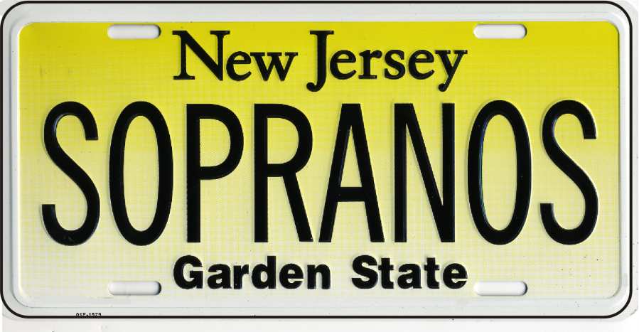 Sopranos Metal License Plate