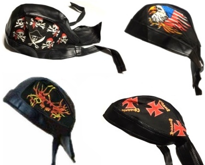 Leather Look Bandana Cap
