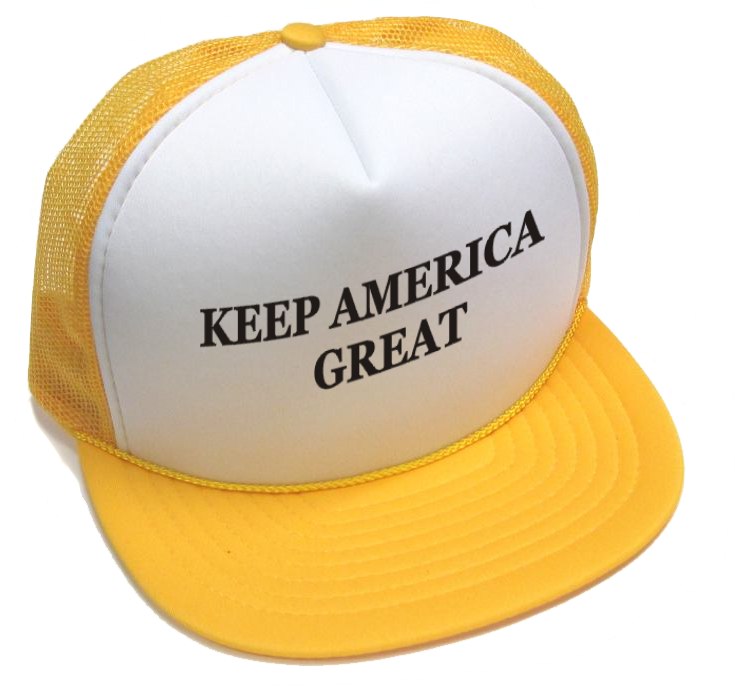 1 mKeep America Great Hats - white front GOLD