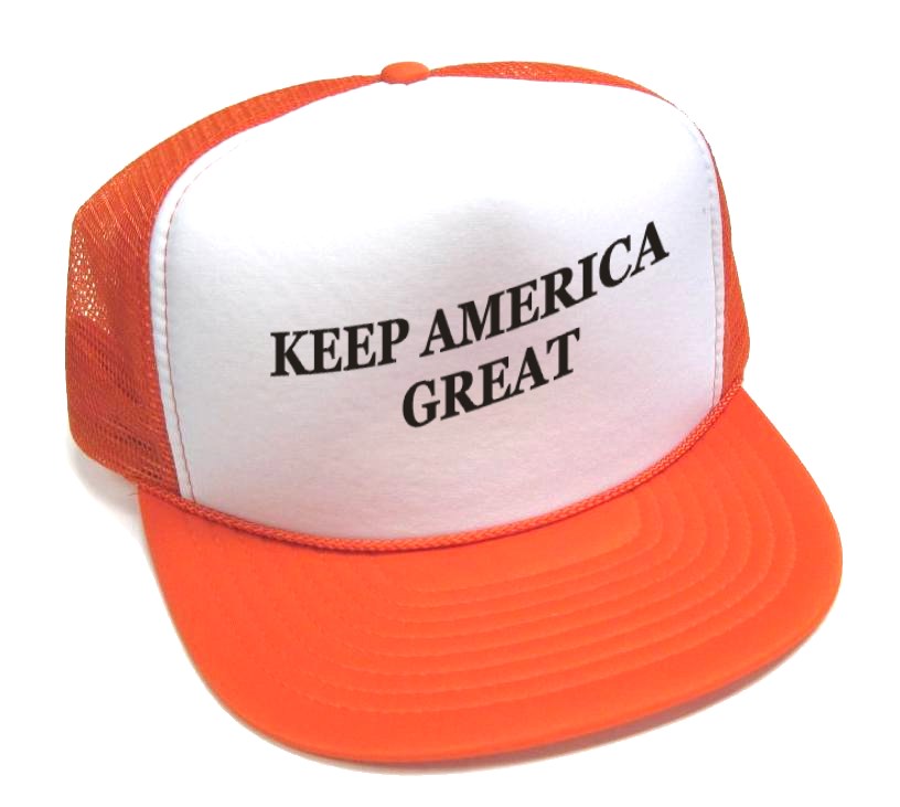 1 mKeep America Great HATs - white front orange