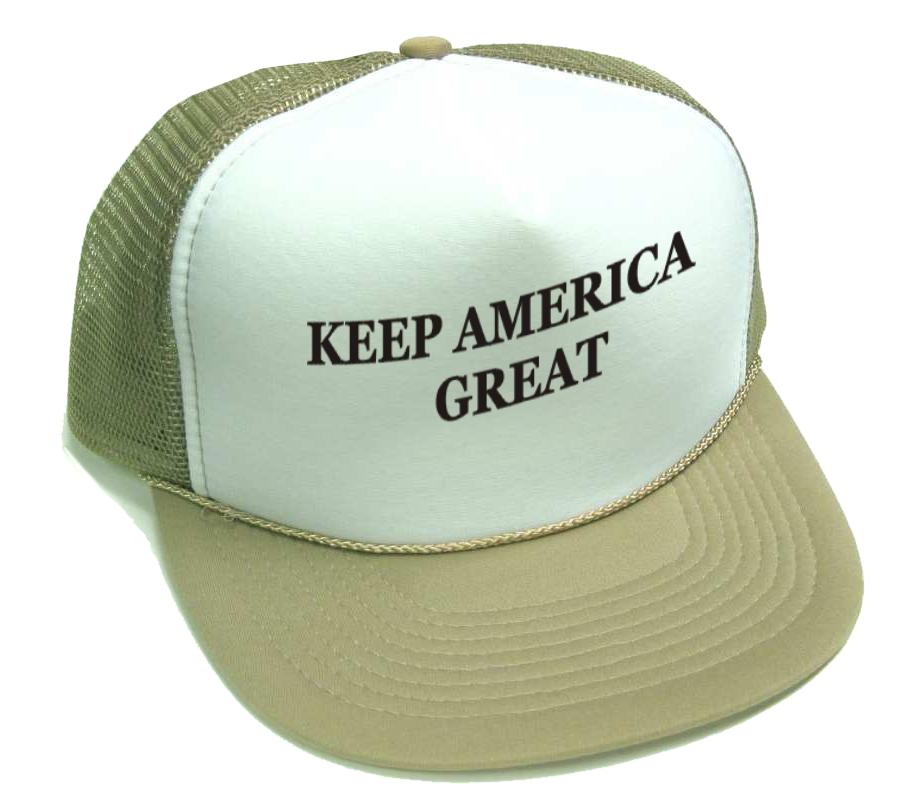 1 mKeep America Great HATs - white front tan