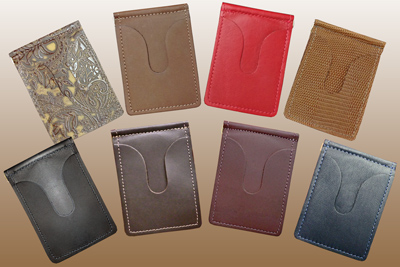 Leather Money Clip with Card POCKETS