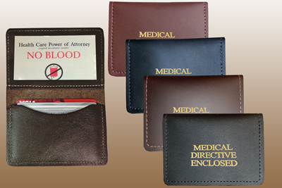 Leather Medical Directive Case