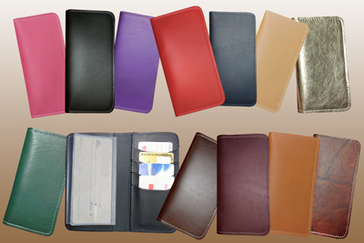 LEATHER Credit Card Checkbook Cover