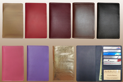 Top-Stub Leather Checkbook COVER with Card Slots
