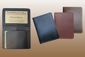 Leather Moneyclip wallet with Window Seconds