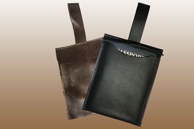 LEATHER Hidden Passport Holder