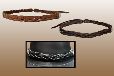 Leather Braided HatBand