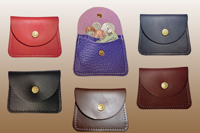 Leather Snap Coin Pouch