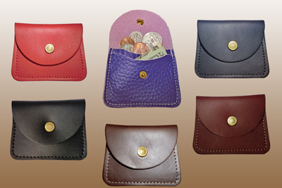 Leather Snap CoIN Pouch