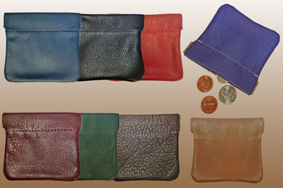 Leather Snap coin Pouch