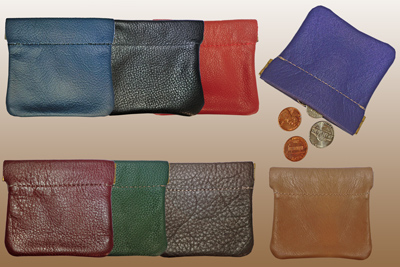 LEATHER Snap coin Pouch