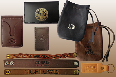 Leather Promotional items with your LOGO