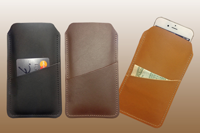 IPHONE 6 / IPHONE 6S /  IPHONE 7 / IPHONE 8 Leather Card Sleeve