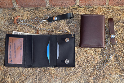 Window LEATHER Trifold Trucker Wallet