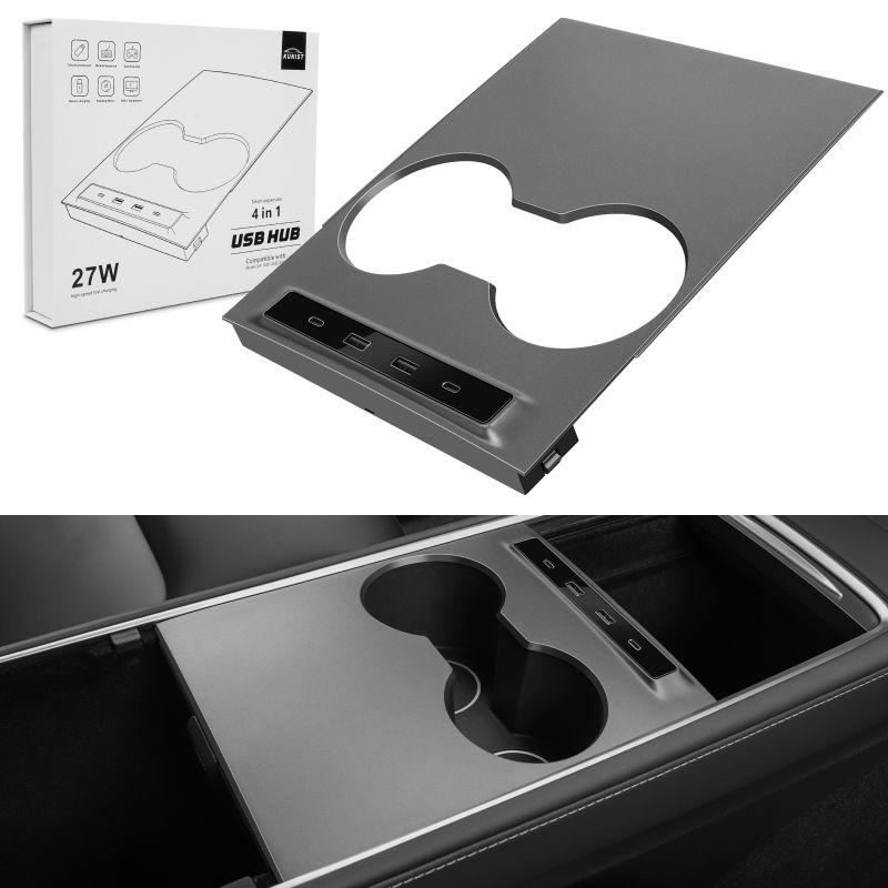 USB Hub Center Console Wrap for Tesla Model 3/Y Accessories