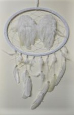 LEATHER Angel Wing Dream Catcher