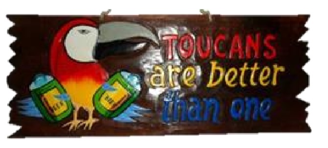 Toucans Wood SIGN