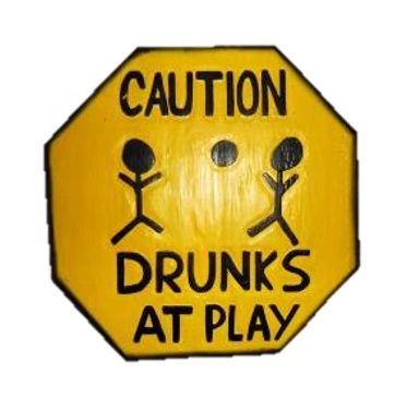 Drunks at Play Wood SIGN
