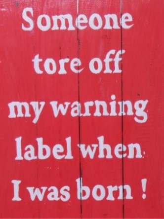 Warning Label Plank SIGN