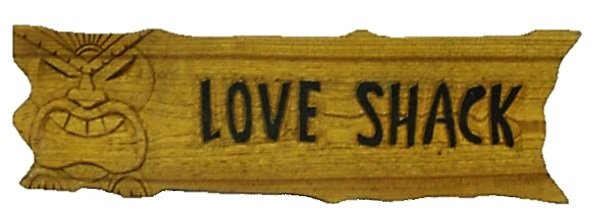 Love Shack Carved Wood SIGN