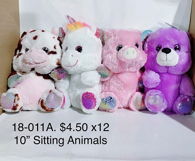 10'' Sitting ANIMAL Assorted