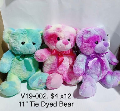 11'' TIE Dyed Bear