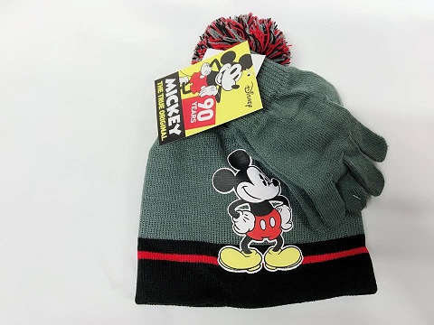 2pc Set Winter HAT- Mickey Grey