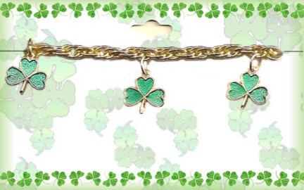 Irish Shamrock Charm Bracelet