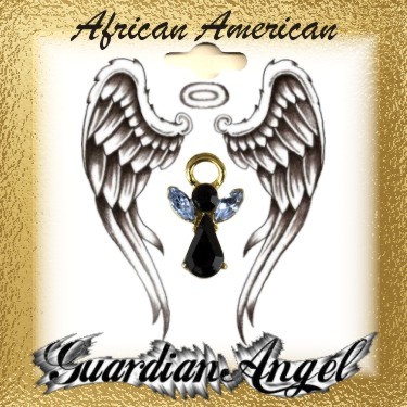 African American Guardian Angel Crystal PINs