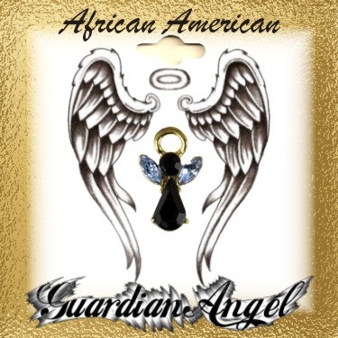 African American Guardian ANGEL Crystal Pins