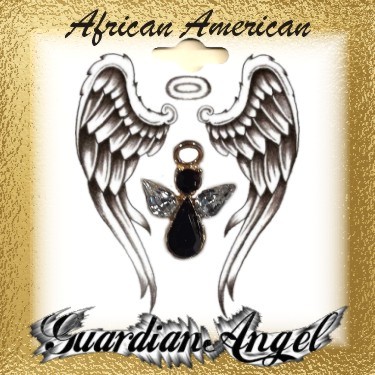 African American Guardian ANGEL Crystal Pins