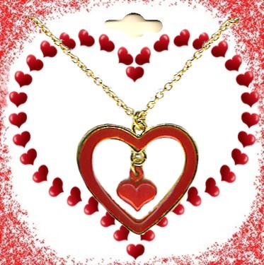 VALENTINE's Day Heart Eternity 18'' Necklace