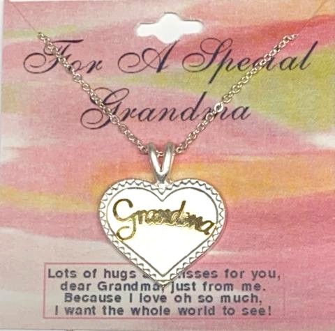 Grandma Necklace GOLD On Silver Plate