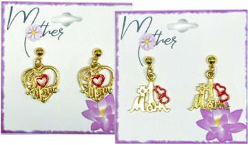 Mother DANGLE Pierced Earrings Assortment