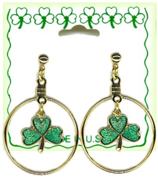 Irish Eternity Shamrock EarrINgs