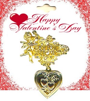 VALENTINE's Day Locket Brooch Pin