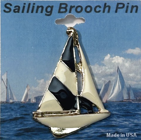 Sail Boat Nautical Brooch Pin