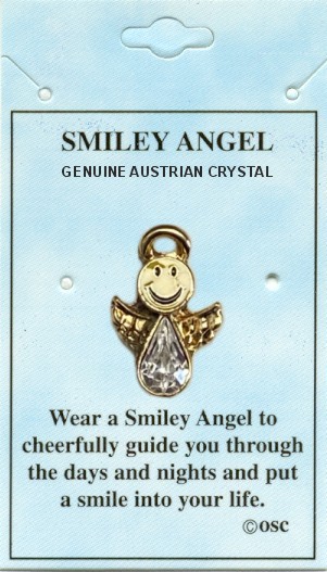 Austrian Crystal Smiley Angel PINs