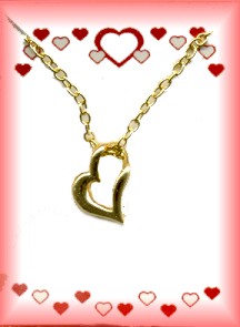 Valentine Floating Heart Gold Neck