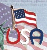 USA American FLAG on USA Script