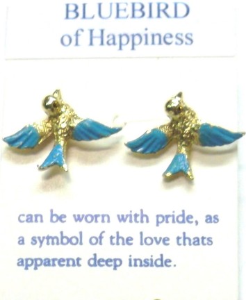 Bluebird of HappINess Pierced EarrINgs