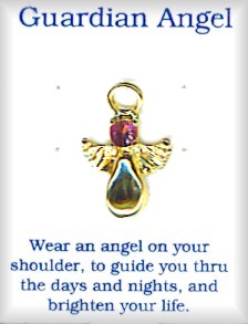 Guardian Angel BIRTHSTONE Pins in Display