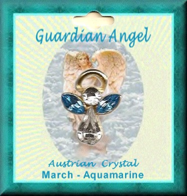 BIRTHSTONE Austrian Crystal Angel  Pin