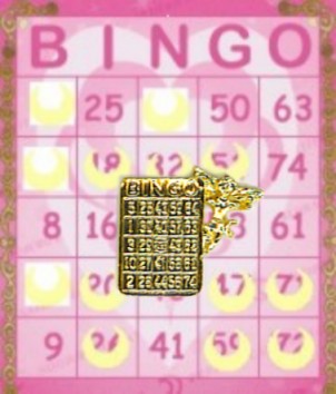 Bingo ANGEL With Bingo Card Lapel Pin