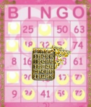 Bingo Angel With Bingo Card Lapel Pin